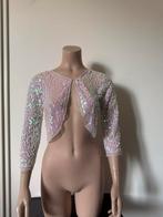 Top wit parelmoer pailletten maat S, Maat 38/40 (M), Wit, Nieuw, Ophalen of Verzenden