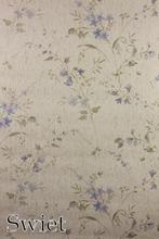 5947 Vintage bloemen wallpaper blauw beige romantisch Swiet, Verzenden, Beige