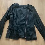 Nieuw PMU leer jas zwart maat M L 38 met ruffle kunstleer, Kleding | Dames, Ophalen of Verzenden, Nieuw, Maat 38/40 (M), Zwart