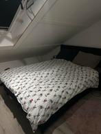 Boxspring 140x200 met Topper - Zo goed als nieuw!, Ophalen, Zwart, Tweepersoons, 140 cm