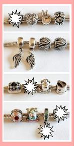 ZILVEREN PANDORA BEDELS O.A. MET EMAILLE EN STEENTJES, Sieraden, Tassen en Uiterlijk, Bedels, Ophalen, Pandora, Zo goed als nieuw