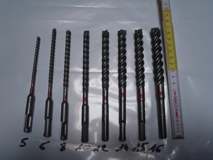 Set nieuwe Hilti SDS Plus boren 170/220/270/470mm lengte, Doe-het-zelf en Verbouw, Gereedschap | Boormachines, Nieuw, Boor- en/of Breekhamer