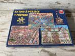 jan van haasteren - 3x 1000 stuks puzzel [s388], Ophalen of Verzenden, 500 t/m 1500 stukjes, Zo goed als nieuw