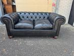 Chesterfield bank zwart, Ophalen, Gebruikt, 150 tot 200 cm, Tweepersoons
