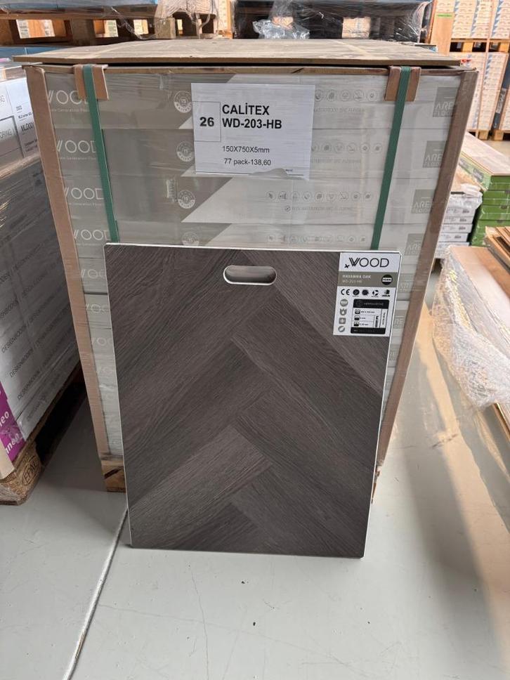 Direct ophalen | PVC klik visgraat pallets | Actie | Utrecht, Huis en Inrichting, Stoffering | Vloerbedekking, Nieuw, Laminaat