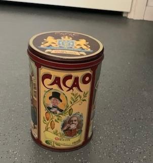 Blik Cacao, Verzamelen, Blikken, Ophalen of Verzenden, Gebruikt, Overige, Overige merken