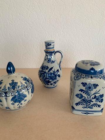 Delfts Blauw: Suikerpot, Melkkan & Theebus beschikbaar voor biedingen