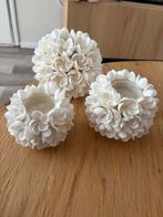 Set van 3 sfeervolle schelpen waxinelichthouders, Ophalen of Verzenden, Zo goed als nieuw