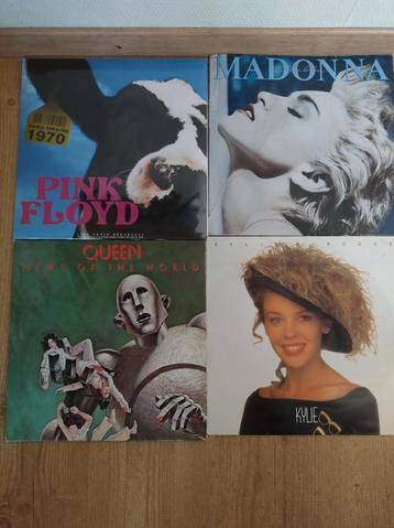 LP vinyl collectie met o.a. Queen, Pink Floyd, Minogue beschikbaar voor biedingen