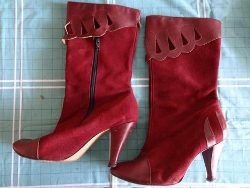 Laarzen Bordeaux * Lekker Retro * Maat 39,5 * Vintage, Kleding | Dames, Schoenen, Gedragen, Lage of Enkellaarzen, Rood, Ophalen