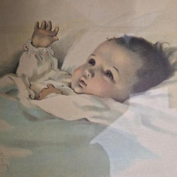 Vintage 'Awakening' Print - Jessie Pease beschikbaar voor biedingen