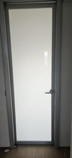 Aluminium deur Melkglas, Ophalen, 80 tot 100 cm, 215 cm of meer, Binnendeur