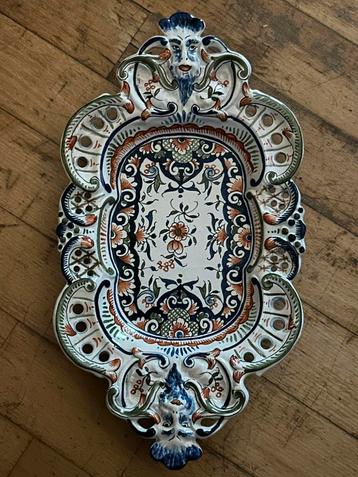Prachtige mooie Keramiek schaal in Desvres-stijl , 1880-1900 beschikbaar voor biedingen