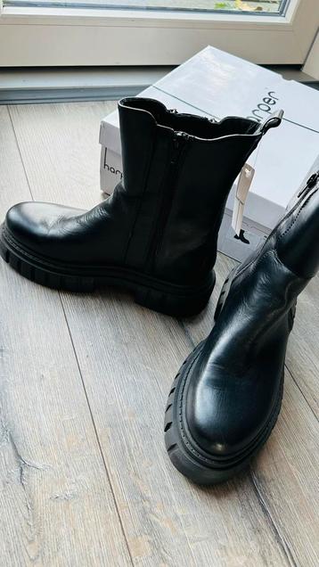 Zwarte leren biker boots Harper maat 39 beschikbaar voor biedingen