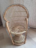 Retro poppenstoeltje rotan riet vintage, Ophalen, Gebruikt, Babypop