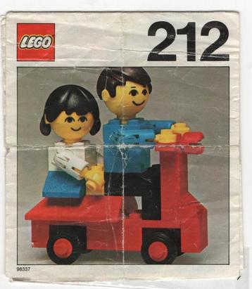 lego 212-2 lego bouwset met mensen, verkeer, scooter (1976) beschikbaar voor biedingen