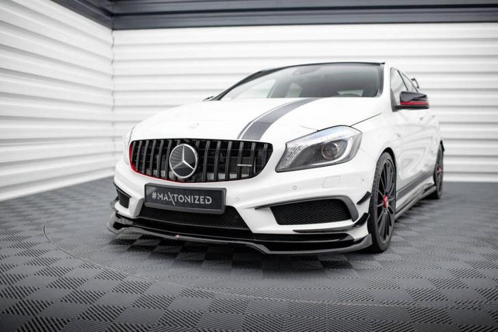 Voorlip achterlip diffuser spoilercap - A45 AMG W176 13-15, Auto diversen, Tuning en Styling, Ophalen of Verzenden