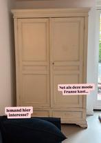 Antieke Franse Kast - Brocante Stijl, Huis en Inrichting, Kasten | Kledingkasten, Gebruikt, 100 tot 150 cm, 200 cm of meer, Ophalen of Verzenden