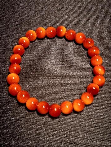 boho armband warm oranje kralen beschikbaar voor biedingen