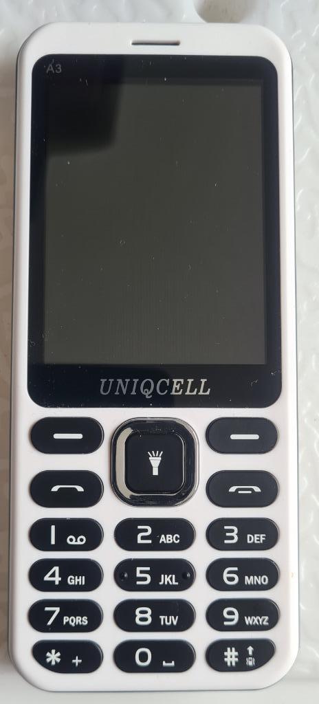 Zgn, gsm, uniqcell A3, wit, Telecommunicatie, Mobiele telefoons | Overige merken, Zo goed als nieuw, Zonder simlock, Ophalen of Verzenden