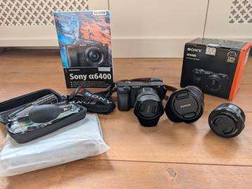 Complete set: Sony A6400 met drie lenzen en cameratas, z beschikbaar voor biedingen
