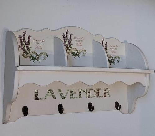 Brocant Frans Keukenrek / Handdoekenrek (Lavender), Antiek en Kunst, Curiosa en Brocante, Ophalen of Verzenden