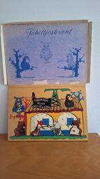 Vintage knoppuzzel Fabeltjeskrant, Ophalen, Gebruikt, Van hout, Minder dan 10 stukjes