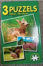 Natuurpuzzels. 3x 500 stukjes. 08092912, Ophalen of Verzenden, 500 t/m 1500 stukjes, Zo goed als nieuw, Legpuzzel