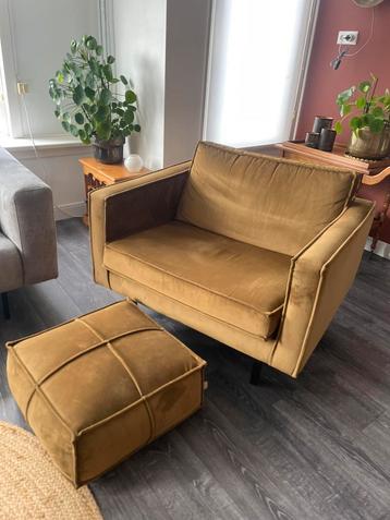 Bepurehome Rodeo fauteuil en poef beschikbaar voor biedingen