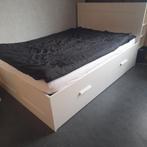 Brimnes bed 140 x 200, Ophalen, Wit, Tweepersoons, 140 cm