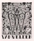 0197 Ex Libris België : Geo Verbrugge, z.j., Antiek en Kunst, Kunst | Etsen en Gravures, Verzenden
