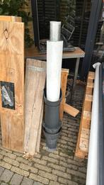 Rookgasafvoer en dakdoorvoer 80mm, Doe-het-zelf en Verbouw, Buizen en Afvoer, Ophalen, Afvoer, Pvc, Zo goed als nieuw