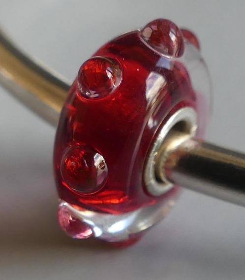 Trollbeads ROZE KNOP, Sieraden, Tassen en Uiterlijk, Bedels, Zo goed als nieuw, Trollbeads, 1 bedel, Verzenden