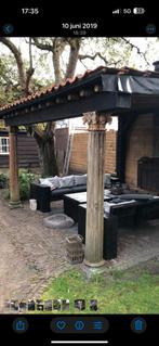 Antieke zuilen met voet uit India, Huis en Inrichting, Ophalen, Gebruikt