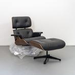 2x Vitra Eames Lounge Chair & Ottoman Noten - Chroom/Zwart, Huis en Inrichting, Fauteuils, Metaal, Nieuw, 75 tot 100 cm, Ophalen of Verzenden