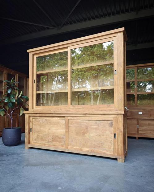 Prachtige buffetkast gerecycled teakhout | teak  #2034, Huis en Inrichting, Kasten | Buffetkasten, 200 cm of meer, 200 cm of meer