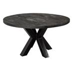 Zwarte Ronde eettafel mango hout, Huis en Inrichting, Tafels | Eettafels, 100 tot 150 cm, Rond, Nieuw, Ophalen of Verzenden