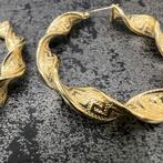 14k gouden wokkels oorbellen dik model, Ophalen of Verzenden, Nieuw, Goud