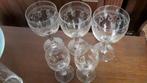 5 prachtige kritallen glazen 3 wijn 2 jenever, Antiek en Kunst, Antiek | Glas en Kristal, Ophalen of Verzenden