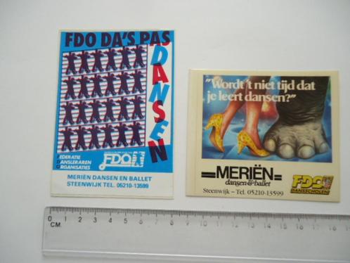 sticker oud Steenwijk dansschool MERIEN fdo dansen dancing, Verzamelen, Stickers, Zo goed als nieuw, Bedrijf of Vereniging, Verzenden