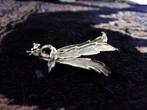 Zilveren Broche met strassteentjes en Sjaal/Dasspeld, Ophalen of Verzenden, Zo goed als nieuw, Overige onderwerpen, Speldje of Pin