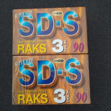 RAKS SD-S 90 nieuwe onbespeelde cassettebandjes 2 x 3-pack  beschikbaar voor biedingen