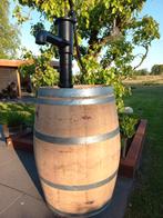 Regenton Eikenhouten Wijnvat met Zwarte of Groene Pomp, Ophalen, 150 liter of meer, Nieuw, Met pomp