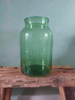 Vaas groen glas H35 Vase green glass bloemenvaas Nieuw, Huis en Inrichting, Woonaccessoires | Vazen, Ophalen, Nieuw, Glas, Minder dan 50 cm