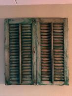 Mooie nostalgische luiken wanddecoratie ( 2 stuks), Ophalen, Zo goed als nieuw, Hout