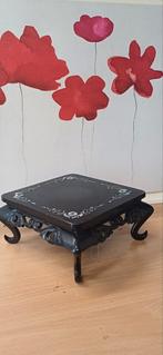 Chinese zwarte lak en jade plantentafel bonsai tafel, Ophalen of Verzenden, Zo goed als nieuw, 75 cm of meer, Rechthoekig