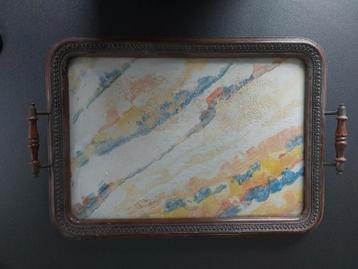 Antiek dienblad vermoedelijk Jugendstil  beschikbaar voor biedingen