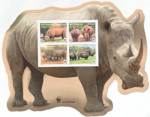 WWF Zuidelijke Witte Neushoorn (Speciale uitgifte), Postzegels en Munten, Postzegels | Thematische zegels, Postfris, Dier of Natuur