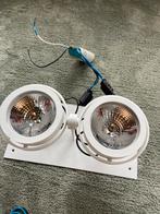 4 Dubbele Inbouwspots - Osram Lichtbron, Halogeen, Gebruikt, Metaal of Aluminium, Ophalen of Verzenden
