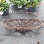 Bloemenmand ijzer met sisal, Tuin en Terras, Minder dan 30 cm, Ophalen of Verzenden, Zo goed als nieuw, Balkon